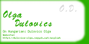 olga dulovics business card